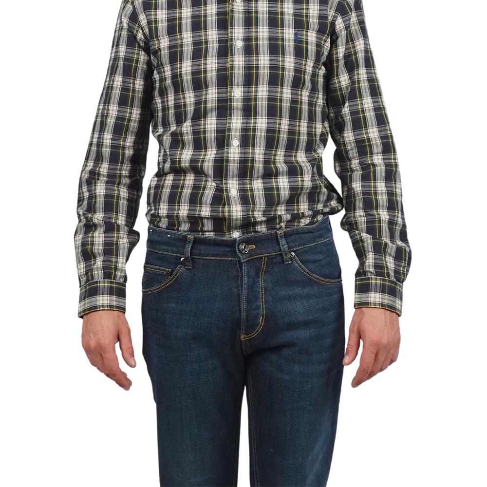 Polo Ralph Lauren Plaid Print Pointed Collar Single-Breasted Long Sleeve Shirt Men shirts Green 710922274-003