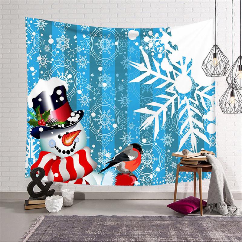 75X58cm Frohe Weihnachten Tapisserie Cartoon Santa Claus Gedruckt Wand Hängen Tuch Hintergrund Tuch Hause Dekorative Wand Decke