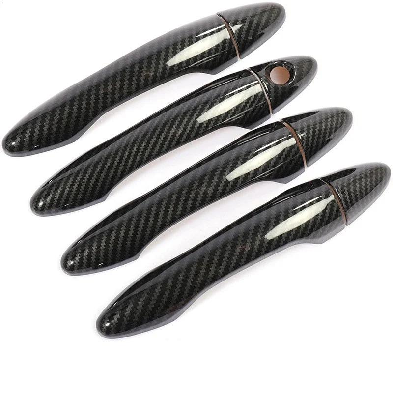 Pro Kia Optima K5 2011-2015 Smart Car Car Carbon Fiber Style Vnější klika dveří Lišta Kryt Samolepka Dekorace Auto Příslušenství