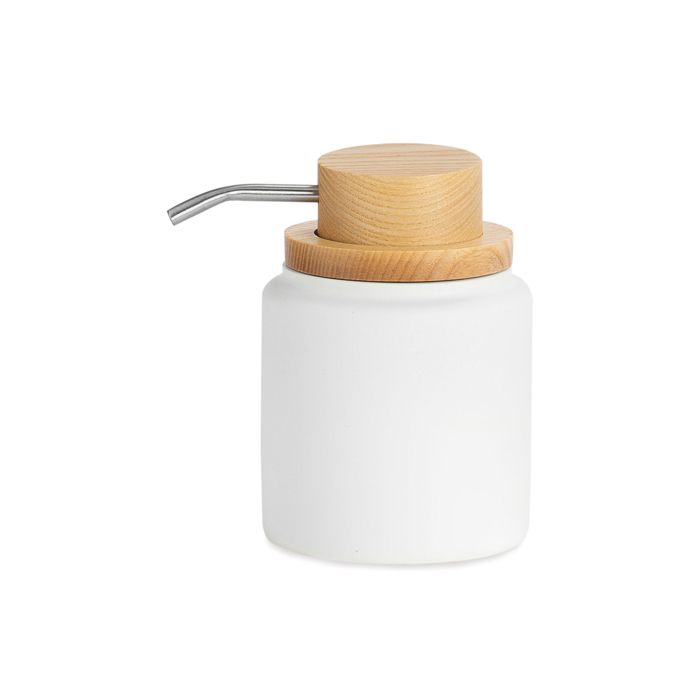 Distributeur En Résine Blanche Ø9x13cm Ba22084 Andrea House - Andrea House