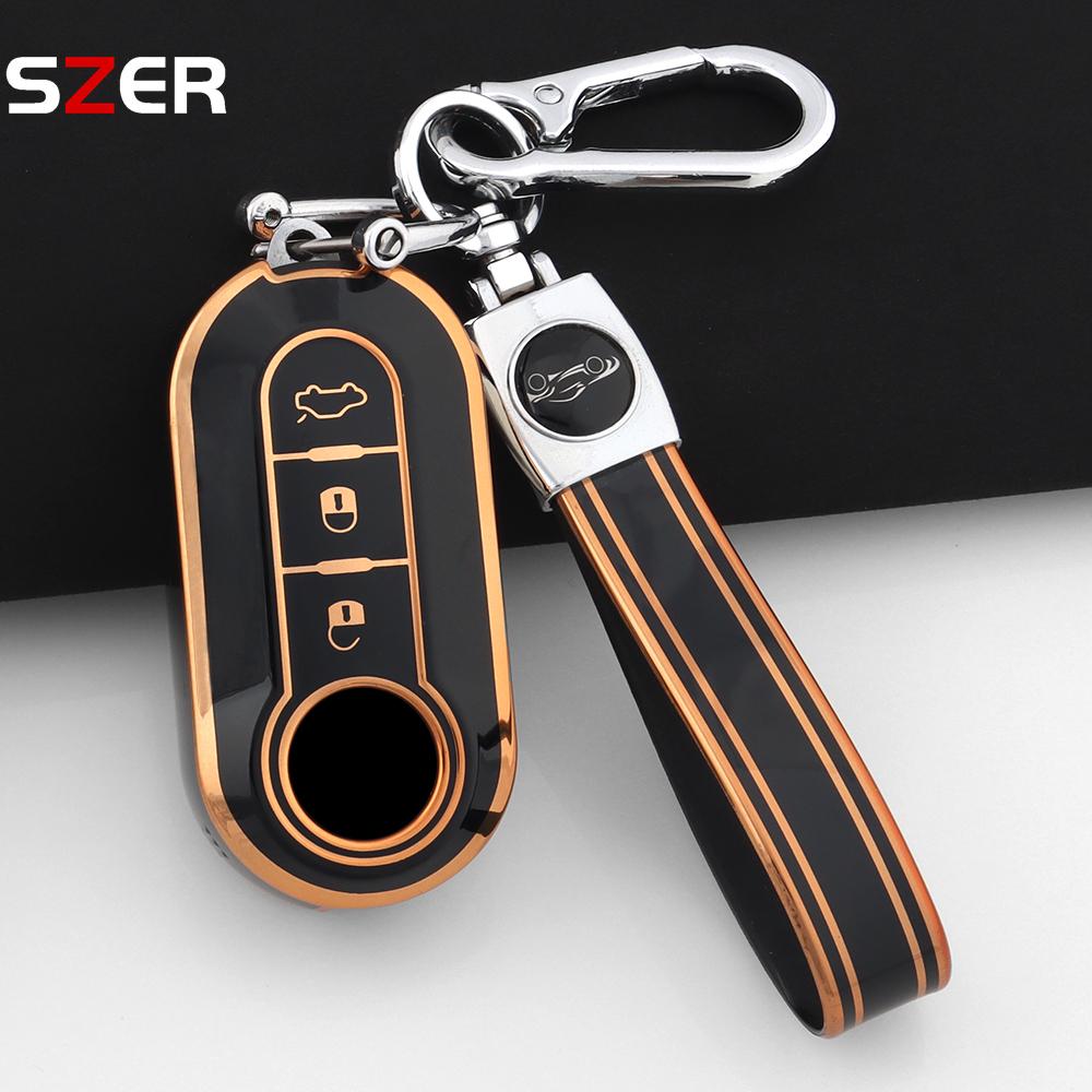 New Tpu Car Key Case Cover For Fiat 500 Ducato Panda 500L Punto Lancia Musa For Citroen Jumper For Peugeot Boxer Protected Fob