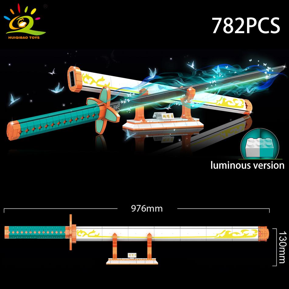 Samurai Sword Building Blocks Ninja Blade Katana Japanese Anime Butterfly Nichirin Knife Bricks Children Toys for Adult