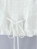 Lace Trim One-Shoulder Camisole - Color Block Slimming Button-Down for Women