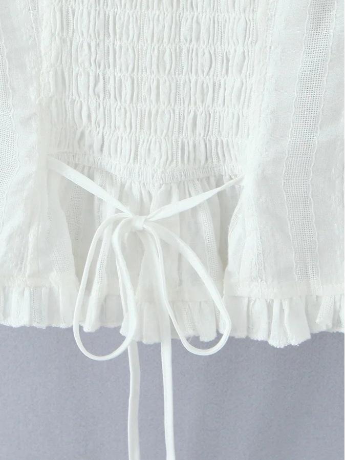 Lace Trim One-Shoulder Camisole - Color Block Slimming Button-Down for Women