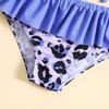 Leopard Print Butterfly Swimsuit Set for Girls