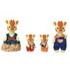 Calico Critters High Branch Giraffe Family, 4-Piece Figure Set. Olive.
