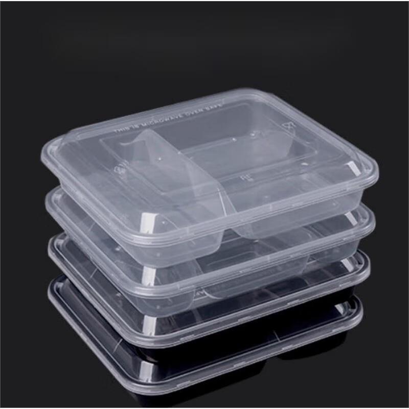 JINGRX Disposable Four-Compartment Meal Box