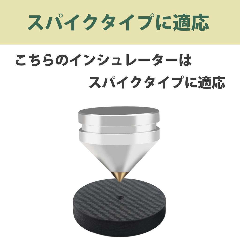 Felimoa Speaker Carbon Vibration Set of 4 Insulators, Fiber, Damping,