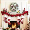 Christmas Stockings Hanging Socks Snowflake Elk Deer Tree Hanging Candy Gift Bag Xmas Tree Ornament Home Decorations