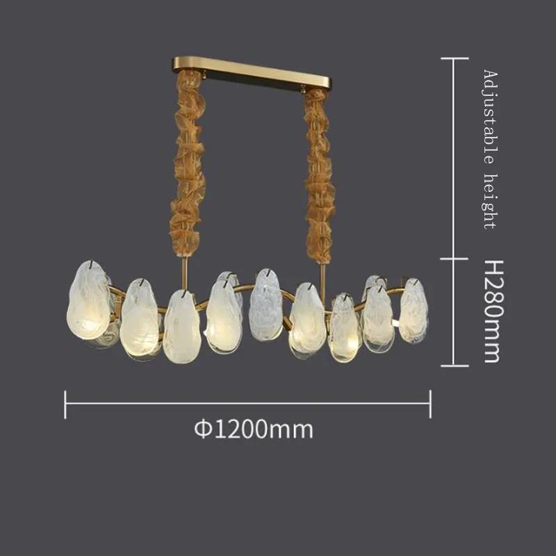 Modern living room light luxury chandelier cloud fog glass bedroom dining room bedroom room decoration Ceiling pendant lamp