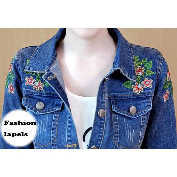 Damen Jeansjacke in Übergröße, lange Jeansjacke, Mantel, lässig, ausgefranst, Damen-Basic-Jacken