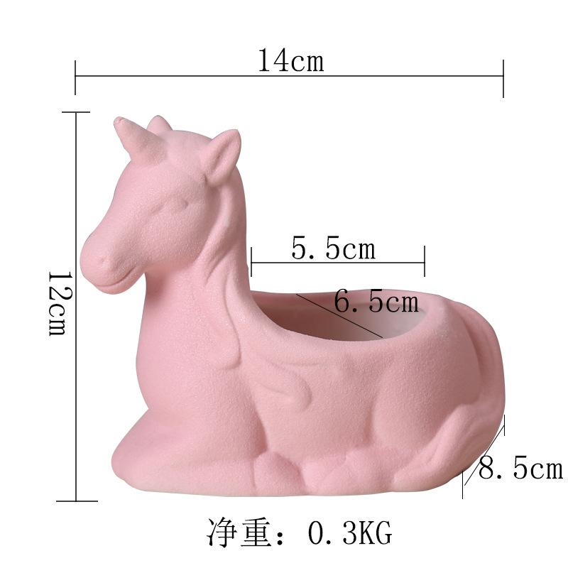Simple White Creative Succulent Plant Flower Device Cartoon Animal Japanese New Ceramic Flower Pot