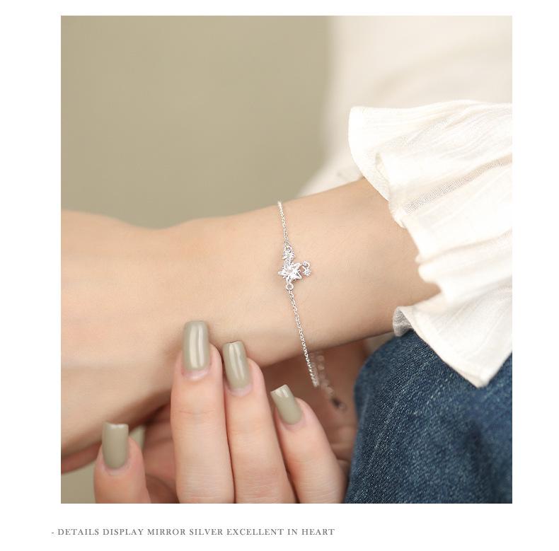 Exquisite S999 Pure Silver Starry Zircon Beaded Bracelet - Versatile Korean Style Women's Luxury Jewelry