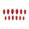 24PCS Retro Style Fake Nails with Flower Printed Sweet & Charming Reusable False Nails for Daily and Parties Wearing