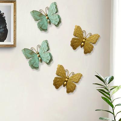 1 Stück/3 Stück 3D Schmetterling Wandbehang Hintergrund Wandbehang Dekorationen Außenbereich Mehrere Optionen verfügbar