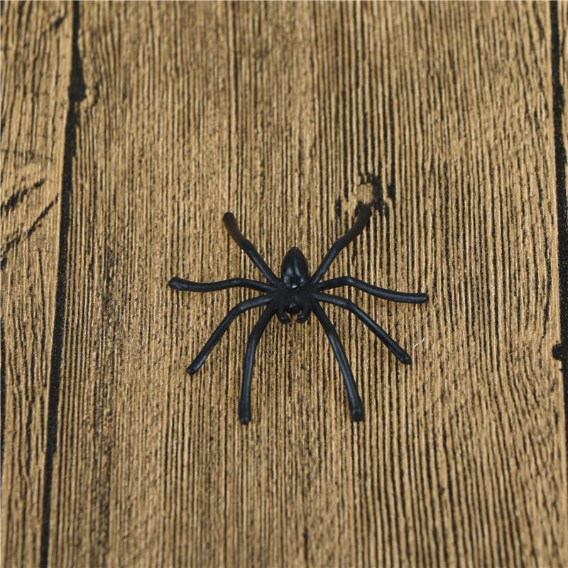 Lots 30Pcs Halloween Plastic Black Spider Joking Toys Decoration Realistic Prop