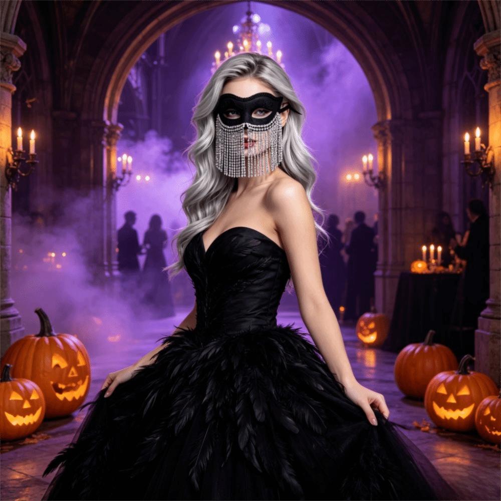 Rhinestone Masquerade Mask Half Face Halloween Mask Masquerade Half Face Mask Halloween Costume