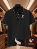 Men's Golf Polo Shirt with Rooster Pattern Print - Breathable & Short-sleeve Collar Casual T-shirt for Daily Casual Business Wear