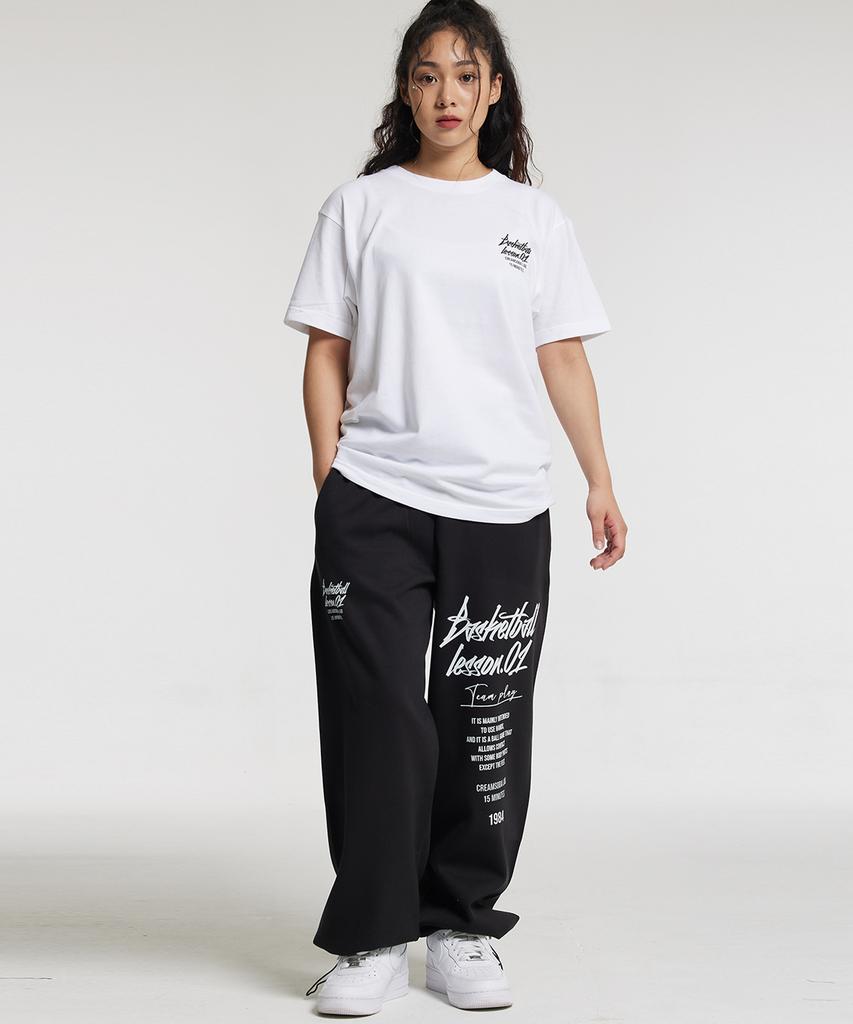 CREAM SODA LAB Quarter Wide Elastic Waist Pants Black