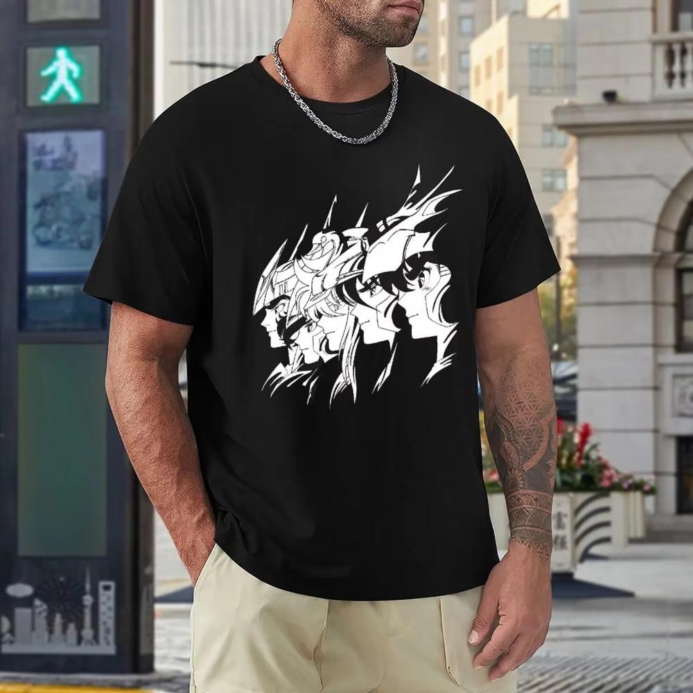 Crewneck Saint Seiya Bronze Knights For Sale T-shirt Sports Tees Novelty Geeky Fitness Eur Size