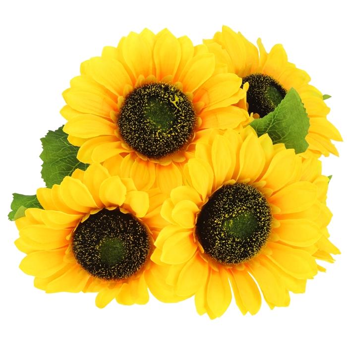 Sunflowers Bouquet Artificial Flowers 5 Sunflowers for a 45 cm Vase