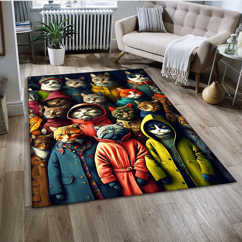 27 Style Cartoon Cute Calico Cat,Persian Cat,Ragdoll Carpet Rug for Home Living Room Bedroom Sofa Doormat Decor,kid Non-slip