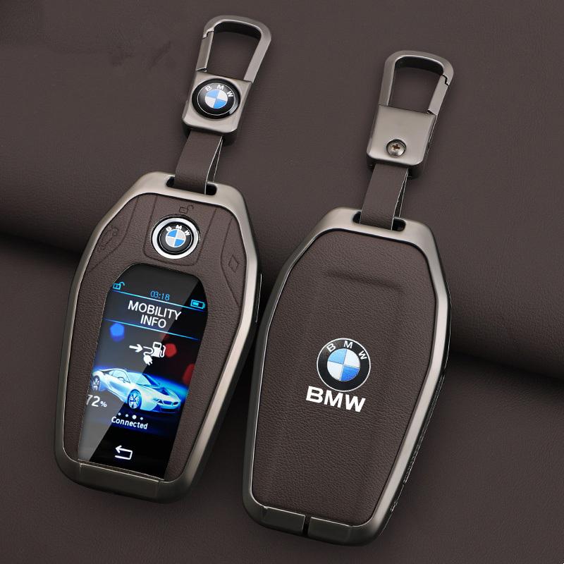 mkacg4 Metal Leather Car Key Cover Case Shell keyless Bag For BMW 5 7 Series G11 G12 G30 G05 G07 X3 X4 X5 X7 G31 G32 I8 I12 I15 G01 G02