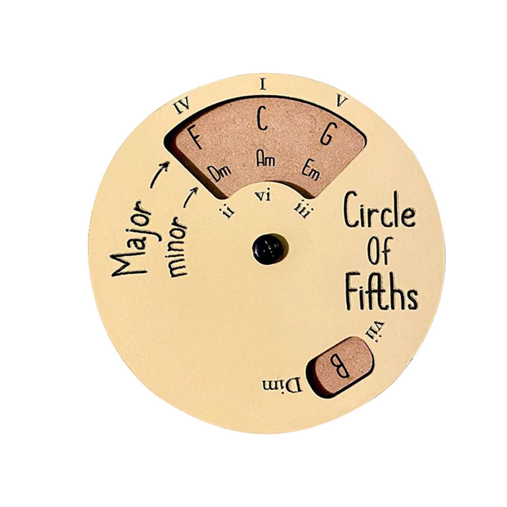 Wooden Melody Tool Chord Wheel Circle of Fifths Wheel Guitar Chord Chart Music Theory for Dummies Gifts for Music Lovers