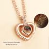 Love Memory Necklace: Projects 'I Love You' in 100 Languages, TikTok-Style Couple's Copper Clavicle Chain