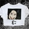Vintage Gothic Print T-Shirt Loose Fit Unisex Round Neck Sleeveless Y2K Style