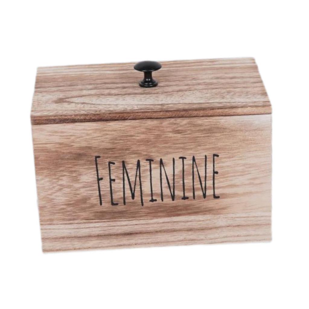 Wooden Household Storage Box Jewelry Box Bathroom Essentials Wooden Cotton