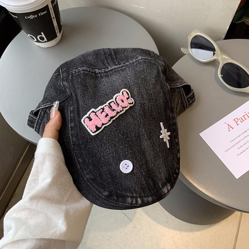 Hinbery Hat Women's Autumn and Winter Subculture Cowboy Forward Hat Women's Cool Spring and Autumn Japanese Style Retro Old Peaked Cap