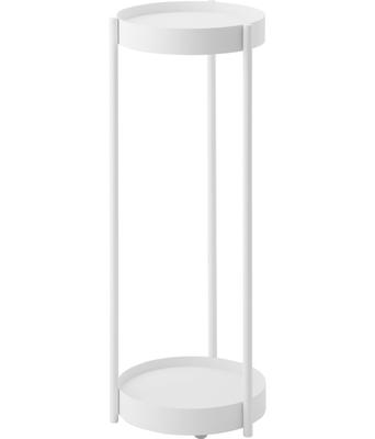 Support de jardinière Yamazaki Jitsugyo 4366 à roulettes, 2 niveaux, blanc, environ. L 25 x P 26,5 x P 70 cm, support de fleurs tour, plantes ornementales, facile à déplacer