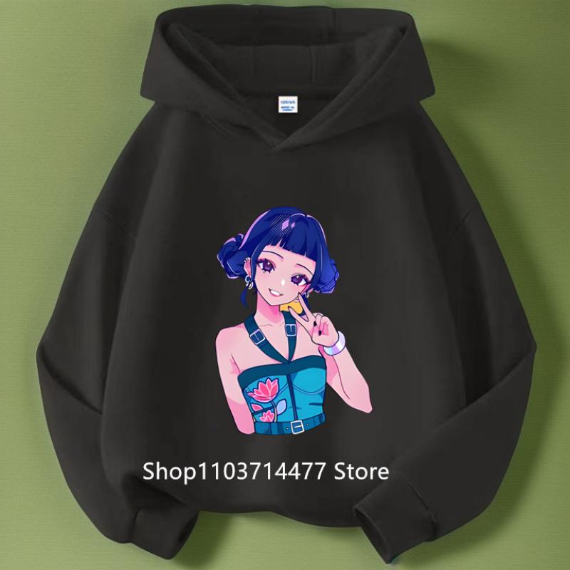 K-pop Mikiny Lovců démonů Chlapci Dívky Dlouhý rukáv Svrchní oděv Saja Chlapecký potisk Mikina s kapucí pro děti Módní svetr Dětské topy