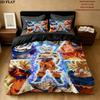 Dragon Ball Muster Bettwäsche Steppdecke Set Bettbezug Kissenbezug Zuhause Geburtstagsgeschenk(1 Bettbezug + 2 Kissenbezüge, ohne Füllung)