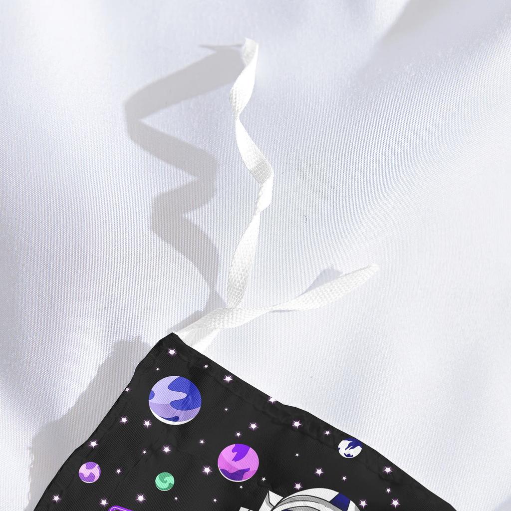 Bettwäscheset Astronauten-Druckmuster Bettbezug Kinder Erwachsene Bettset Raumdeko Einzelner Kissenbezug, Bettbezug oder Set