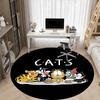 1pc Cartoon Cats Friends Office Round Area Rug, Under Office Chairs Bedroom Living Room Home Decor  A1022254