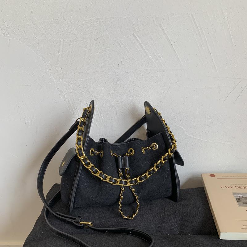 Hochwertige Wildleder-Ketten-Umhängetasche 2025 für Damen - Lässiger Herbst-Arbeitsweg