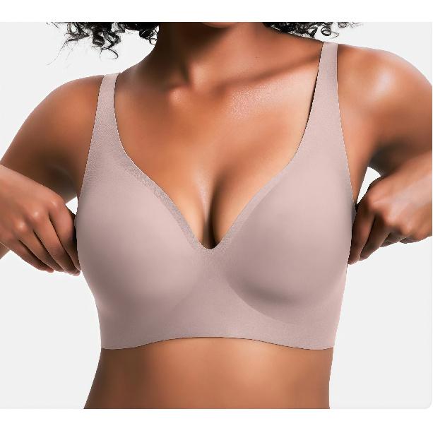 Zeriluna Push-Up Seamless Bra Wireless Invisible Bra for Small Busts Polyamide Spandex