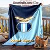 Flannel Blanket Lazio FC Print Custom Name Text Soft Throw for Sofa Bed