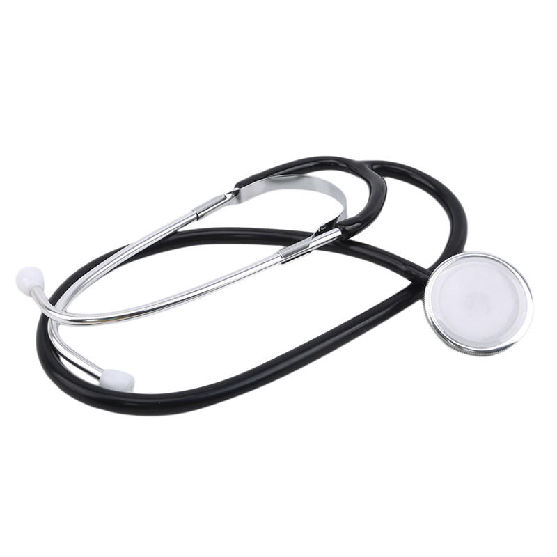 High Quality Durable Single Head Stethoscope Black Medical Equipment Nurse Vet Cardiology Stethoscope