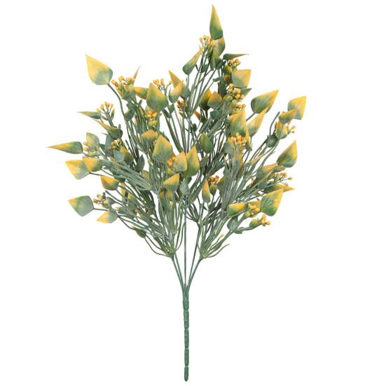 

Искусственный цветок, эстетический, устойчивый к выцветанию пластиковый наружный декор, имитация цветка для сада жёлтый