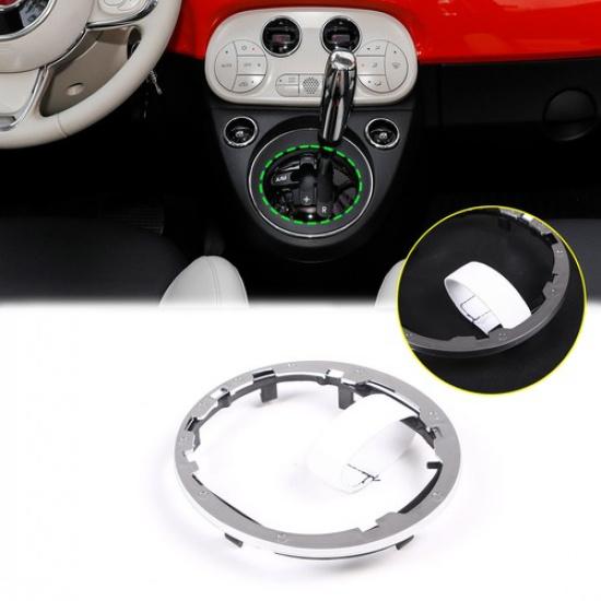 Ανταλλακτικό Χρωμιωμένο Ασημί Κάλυμμα Βάσης Επιλογέα Ταχυτήτων Για Fiat 500/500C 2007-15