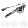 Garlic Puree Stainless Steel Manual Three-in-one Potato Puree Press Three-mesh Potato Puree Press Juice Press Garlic Press