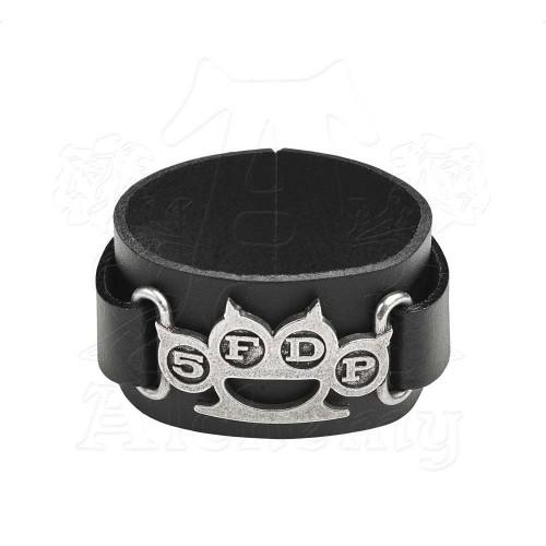 Five Finger Death Punch Unisex Adult Knuckle Duster Leather Wristband