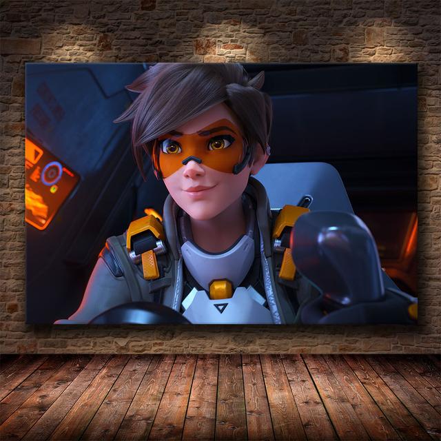 Overwatch Online Game Poster HD Canvas Painting Wall Art Modern Living Room Bedroom Boys Room Dormitory Game Room Cuadros Decor