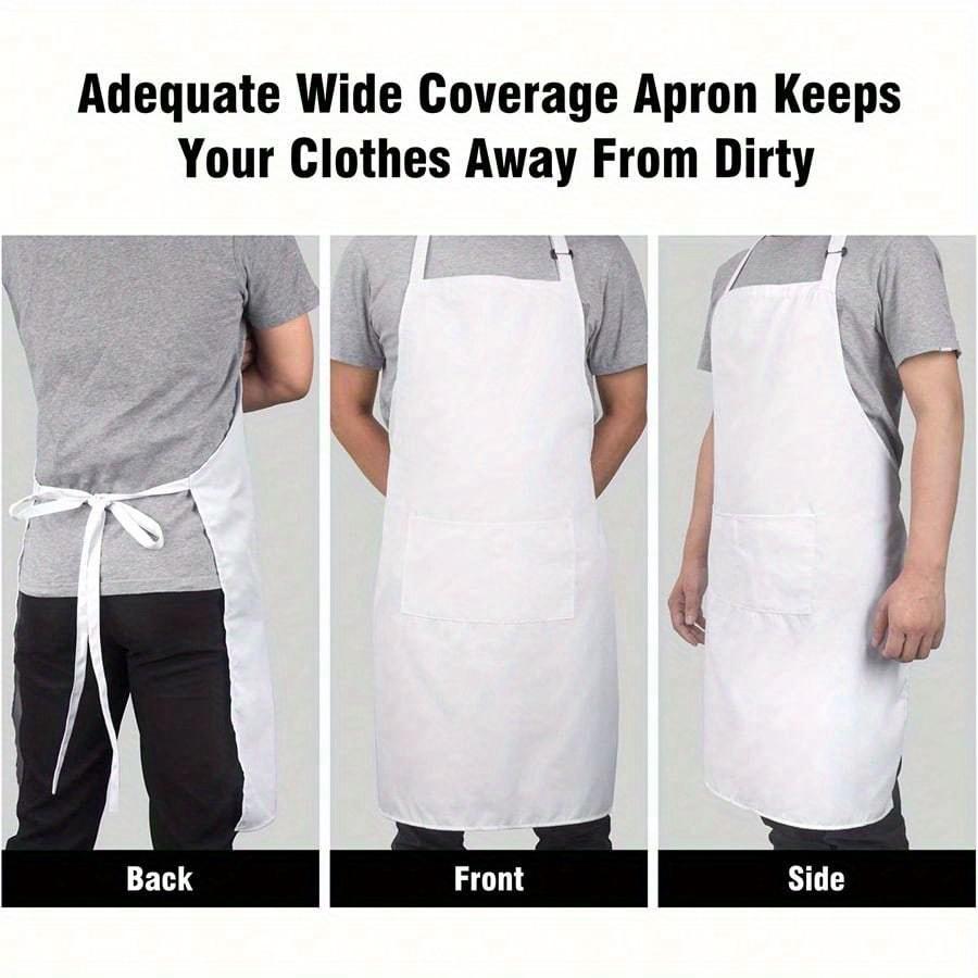 1pc Adjustable Bib Apron Waterproof & Oilproof, Suitable For Home Kitchen Cooking, Chef, Outdoor BBQ And Painting, Kitchen