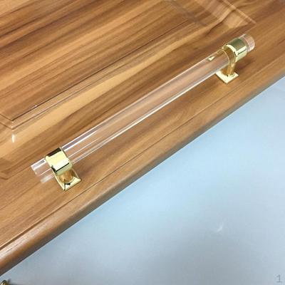 Acrylglas Tür Schrank Schublade Knopf Hardware Home Dekoration Gold