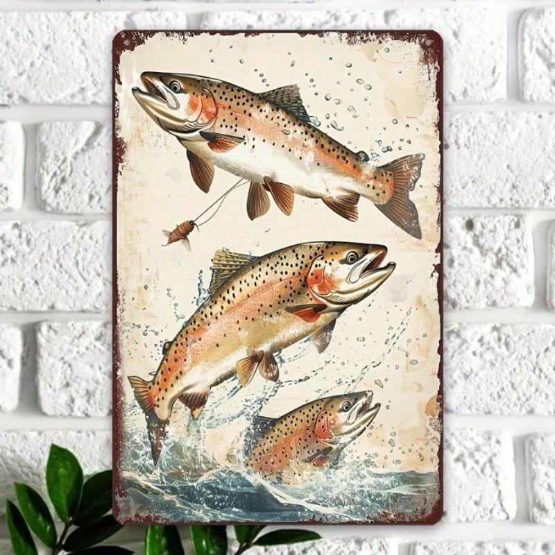 Vintage Metalen Blik Wandposter Bord 20x30cm