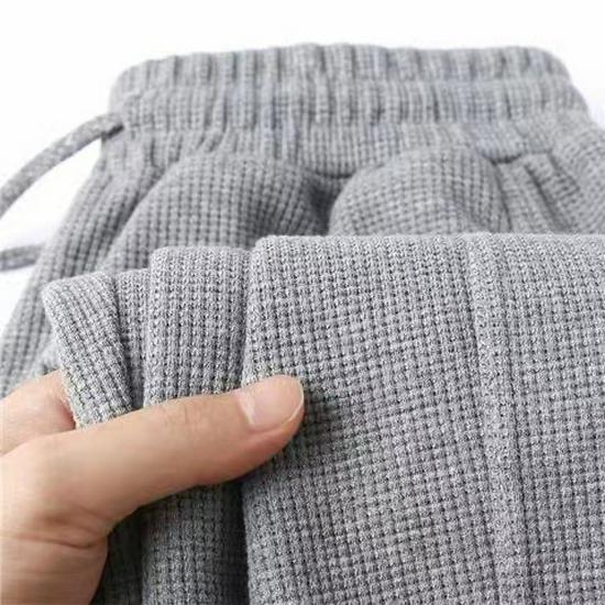 

Мужские вельветовые спортивные брюки прямого кроя больших размеров на подкладке - Осенне-зимние тяжелые вафельные трикотажные повседневные длинные брюки Extra Large (XL)